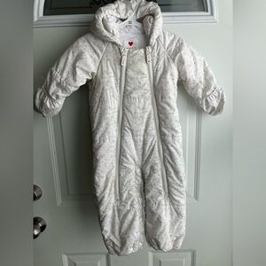 Reima bunting snowsuit convertible grey white 6-9 months